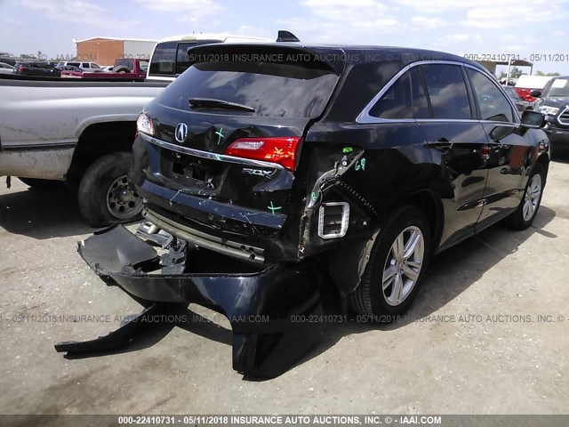 5J8TB3H36FL000536 - 2015 ACURA RDX BLACK photo 4