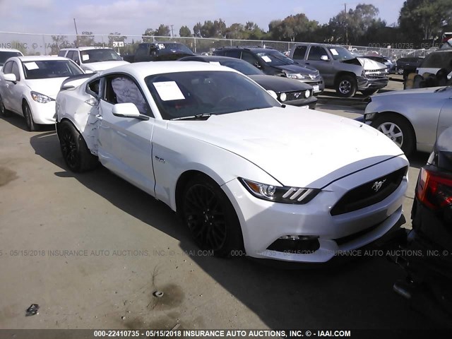 1FA6P8CF6H5309481 - 2017 FORD MUSTANG GT WHITE photo 1