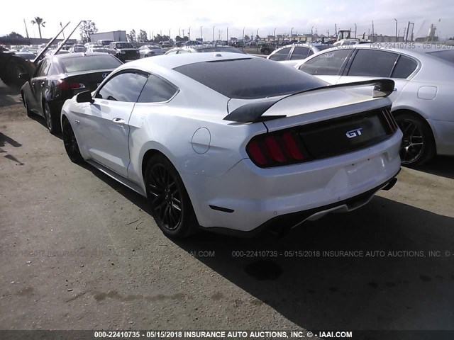1FA6P8CF6H5309481 - 2017 FORD MUSTANG GT WHITE photo 3