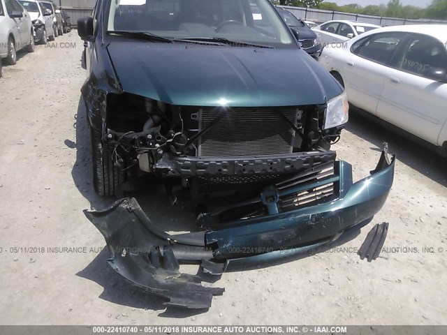 2D8HN44E19R542388 - 2009 DODGE GRAND CARAVAN SE GREEN photo 6