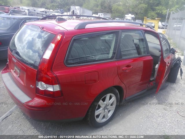 YV1MW382562168862 - 2006 VOLVO V50 2.4I RED photo 4