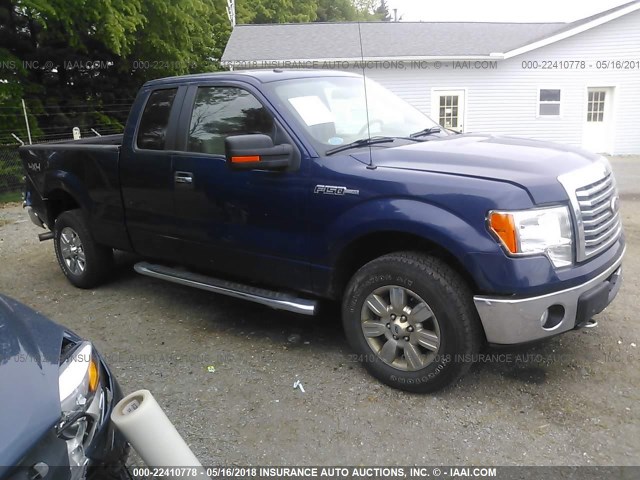 1FTEX1E82AFC89564 - 2010 FORD F150 SUPER CAB Dark Blue photo 1