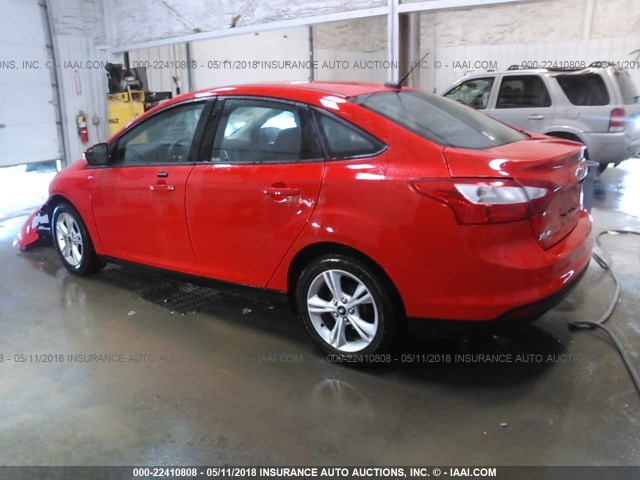 1FADP3F20DL325278 - 2013 FORD FOCUS SE RED photo 3