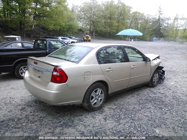 1G1ZT52875F299210 - 2005 CHEVROLET MALIBU LS ოქროსფერი ფოტო 4