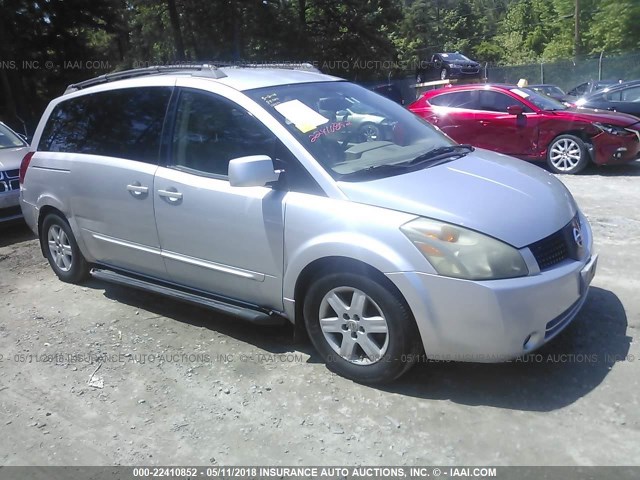 5N1BV28U64N332901 - 2004 NISSAN QUEST S/SE/SL SILVER photo 1