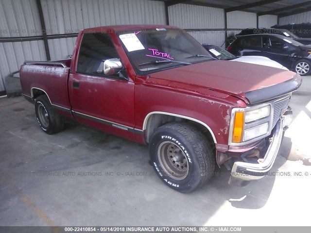 1GTDC14K4LZ553373 - 1990 GMC SIERRA C1500 RED photo 1