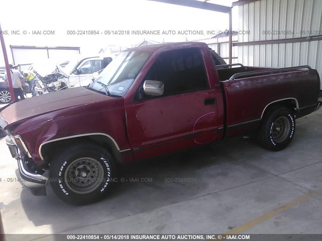 1GTDC14K4LZ553373 - 1990 GMC SIERRA C1500 RED photo 2