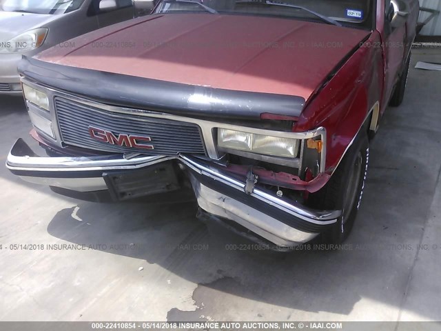 1GTDC14K4LZ553373 - 1990 GMC SIERRA C1500 RED photo 6