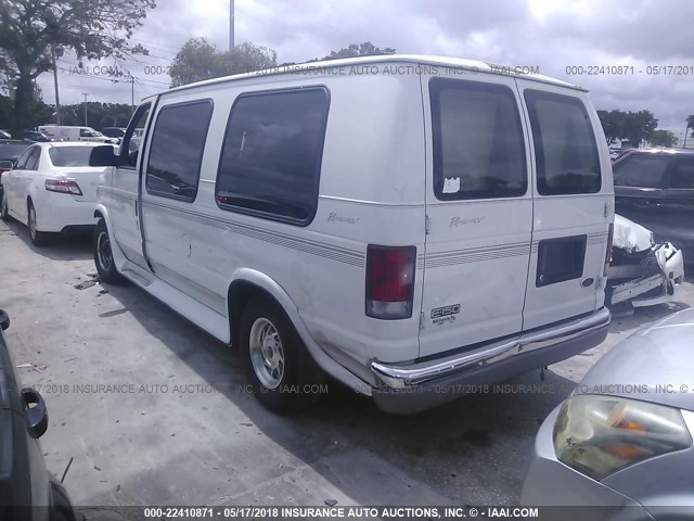 1FDRE14W7XHA50561 - 1999 FORD ECONOLINE E150 VAN WHITE photo 3