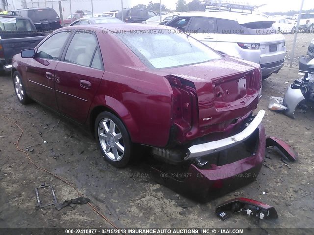 1G6DM577X40158313 - 2004 CADILLAC CTS MAROON photo 3