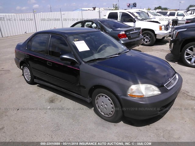 2HGEJ6620VH542217 - 1997 HONDA CIVIC DX BLACK photo 1