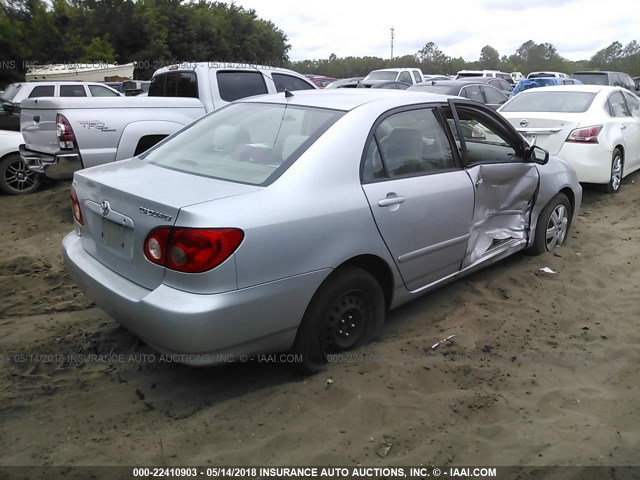 1NXBR32E65Z438302 - 2005 TOYOTA COROLLA CE/LE/S SILVER photo 4