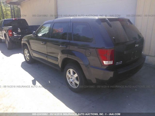 1J8GR48K88C238649 - 2008 JEEP GRAND CHEROKEE LAREDO BLACK photo 3