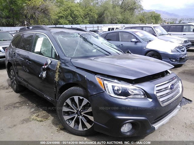 4S4BSANC3H3359313 - 2017 SUBARU OUTBACK 2.5I LIMITED BLUE photo 1