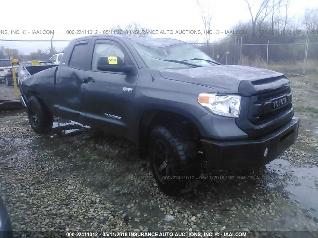 5TFUW5F19GX534421 - 2016 TOYOTA TUNDRA DOUBLE CAB SR/SR5 GRAY photo 1
