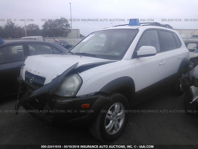 KM8JN12D26U439192 - 2006 HYUNDAI TUCSON GLS/LIMITED WHITE photo 2