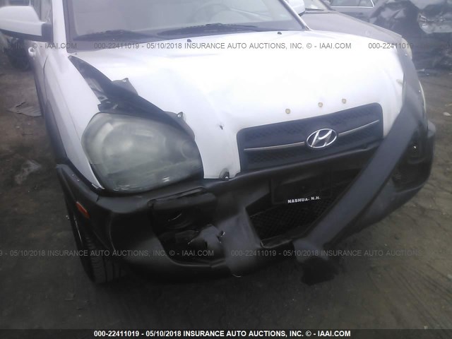 KM8JN12D26U439192 - 2006 HYUNDAI TUCSON GLS/LIMITED WHITE photo 6