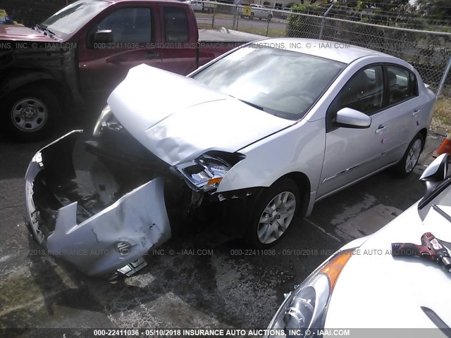 3N1AB6AP1BL608793 - 2011 NISSAN SENTRA 2.0/2.0S/SR/2.0SL SILVER photo 2