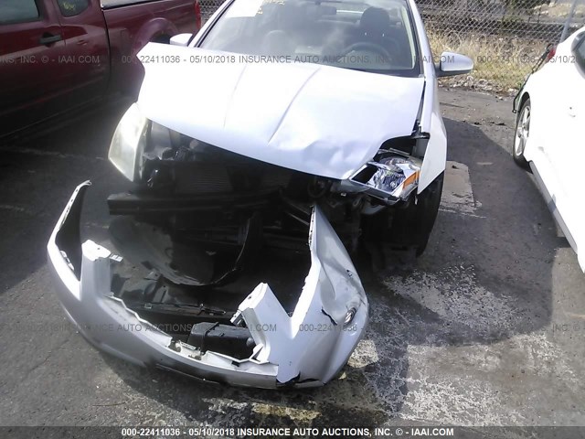 3N1AB6AP1BL608793 - 2011 NISSAN SENTRA 2.0/2.0S/SR/2.0SL SILVER photo 6