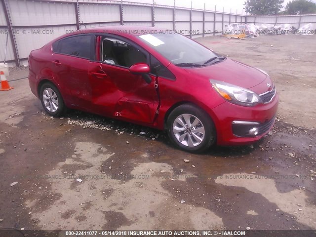 KNADN4A34G6665913 - 2016 KIA RIO EX/SX RED photo 1