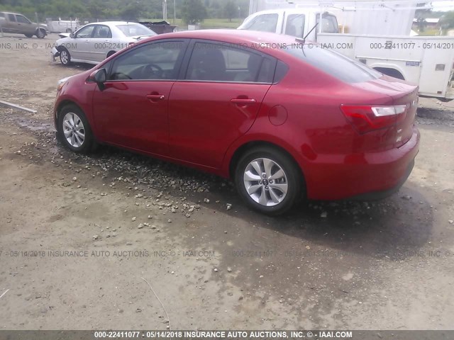 KNADN4A34G6665913 - 2016 KIA RIO EX/SX RED photo 3