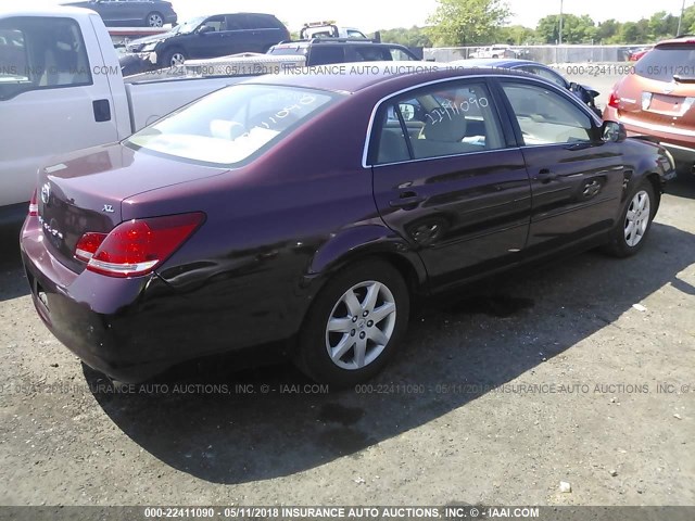 4T1BK36B56U148526 - 2006 TOYOTA AVALON XL/XLS/TOURING/LIMITED BURGUNDY photo 4