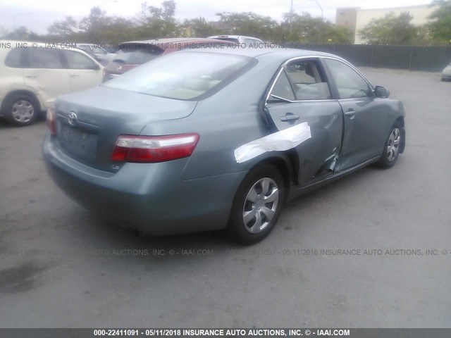 4T1BE46K47U514362 - 2007 TOYOTA CAMRY NEW GENERATION CE/LE/XLE/SE GREEN photo 4