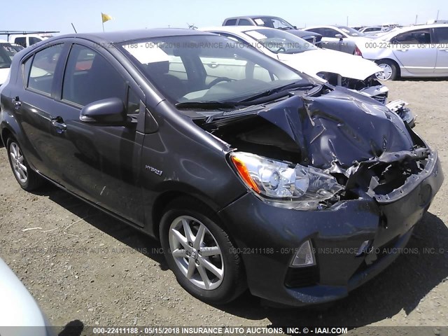 JTDKDTB37C1012862 - 2012 TOYOTA PRIUS C GRAY photo 1