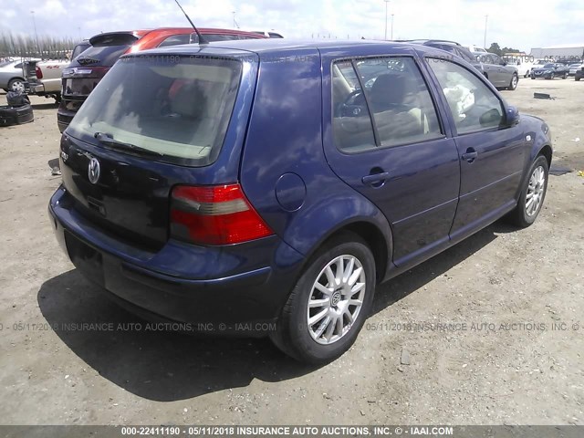 9BWGL61J264007278 - 2006 VOLKSWAGEN GOLF GLS BLUE photo 4