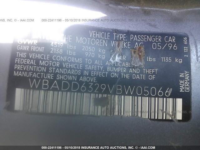 WBADD6329VBW05066 - 1997 BMW 528 I AUTOMATIC Gümüş foto 9