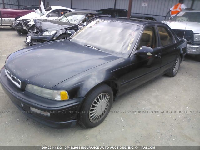 JH4KA7676MC014880 - 1991 ACURA LEGEND LS BLACK photo 2