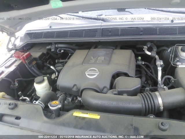 1N6BA06A09N317649 - 2009 NISSAN TITAN XE/SE/LE SILVER photo 10