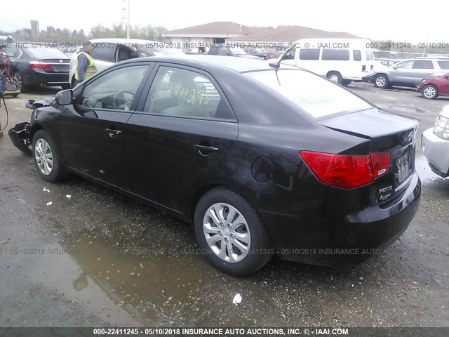 KNAFT4A20B5436049 - 2011 KIA FORTE LX BLACK photo 3