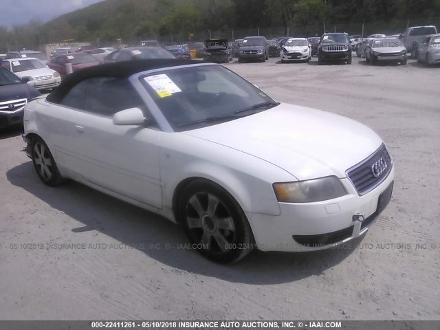 WAUAC48H66K008255 - 2006 AUDI A4 1.8 CABRIOLET WHITE photo 1