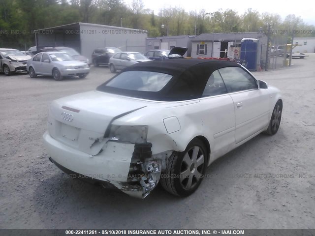 WAUAC48H66K008255 - 2006 AUDI A4 1.8 CABRIOLET WHITE photo 6