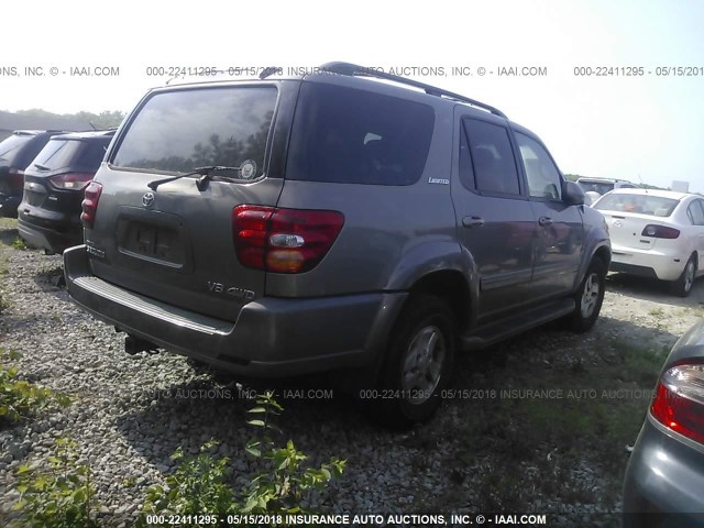 5TDBT48A91S034943 - 2001 TOYOTA SEQUOIA LIMITED PURPLE photo 4