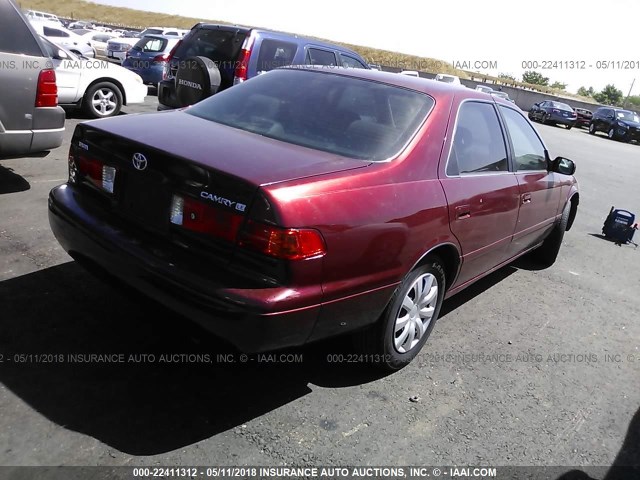 JT2BG22K210554309 - 2001 TOYOTA CAMRY CE/LE/XLE 勃艮第红 照片 4