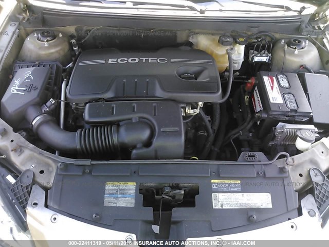 1G2ZF58B774189388 - 2007 PONTIAC G6 VALUE LEADER/BASE Champagne photo 10