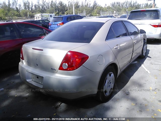 1G2ZF58B774189388 - 2007 PONTIAC G6 VALUE LEADER/BASE Champagne photo 4