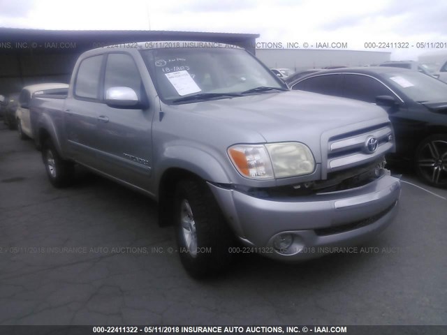 5TBET34116S504282 - 2006 TOYOTA TUNDRA DOUBLE CAB SR5 GRAY photo 1