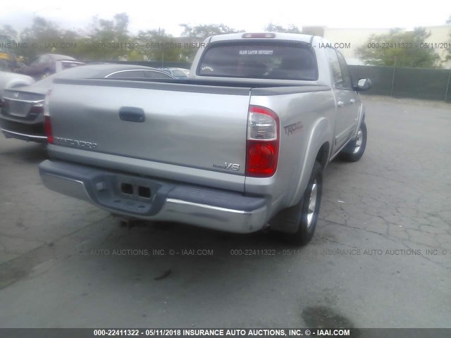 5TBET34116S504282 - 2006 TOYOTA TUNDRA DOUBLE CAB SR5 GRAY photo 4