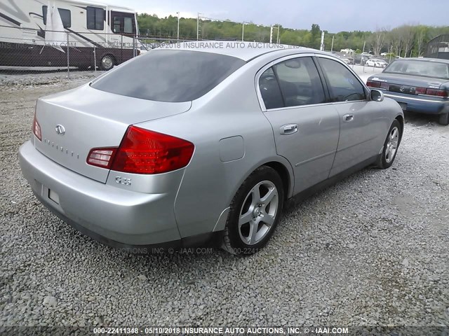 JNKCV51E73M332180 - 2003 INFINITI G35 SILVER photo 4