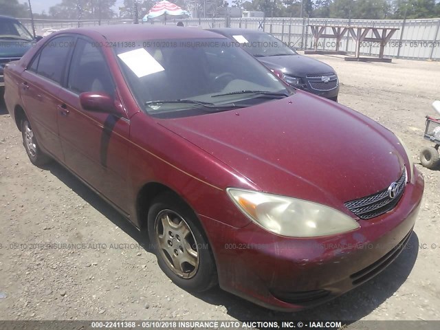 4T1BF32K82U016168 - 2002 TOYOTA CAMRY LE/XLE/SE RED photo 1