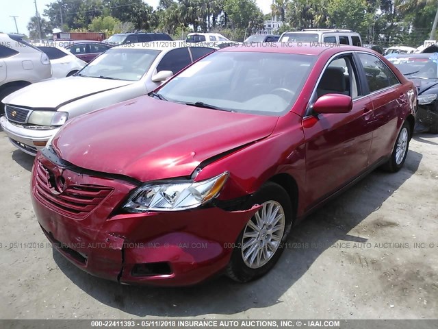 4T4BE46K07R004709 - 2007 TOYOTA CAMRY NEW GENERAT CE/LE/XLE/SE RED photo 2