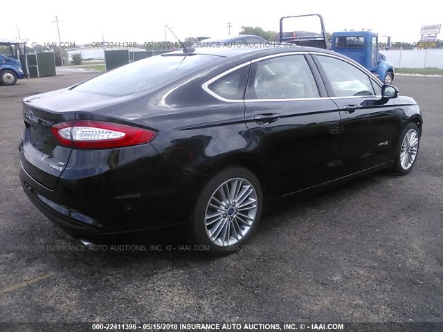 3FA6P0LU9DR177596 - 2013 FORD FUSION SE HYBRID BLACK photo 4