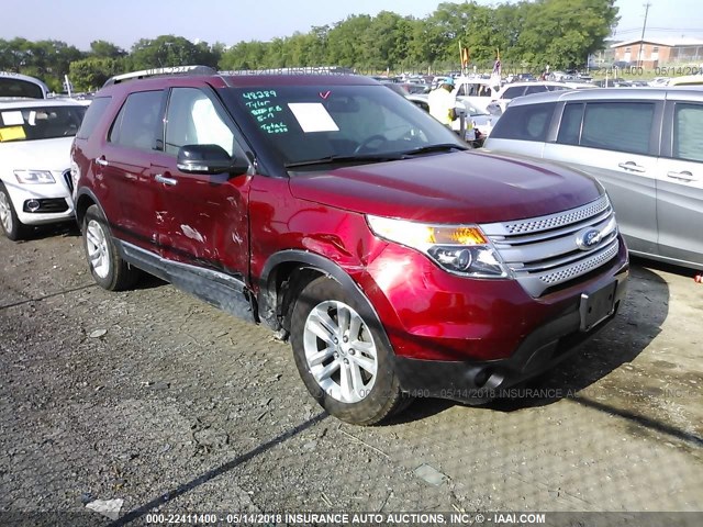 1FM5K7D91DGB55473 - 2013 FORD EXPLORER XLT RED photo 1