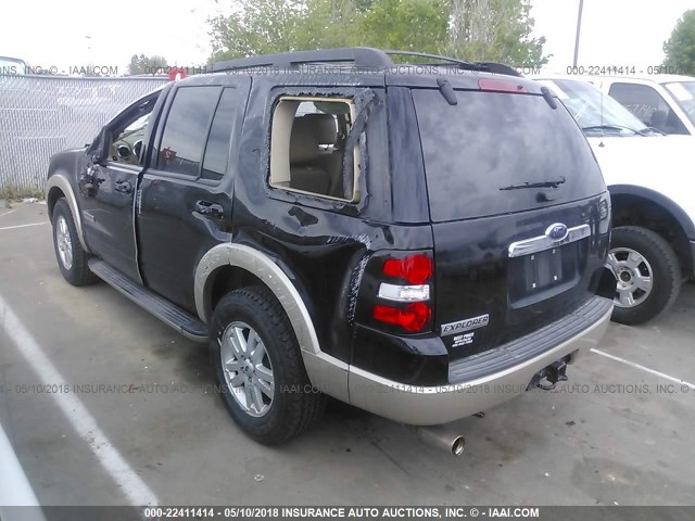 1FMEU64E18UA21460 - 2008 FORD EXPLORER EDDIE BAUER BLACK photo 3