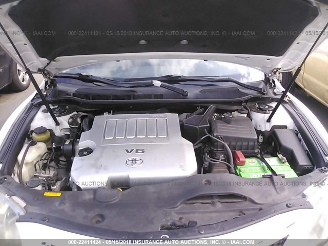 4T1BK46K98U566113 - 2008 TOYOTA CAMRY LE/XLE/SE თეთრი ფოტო 10