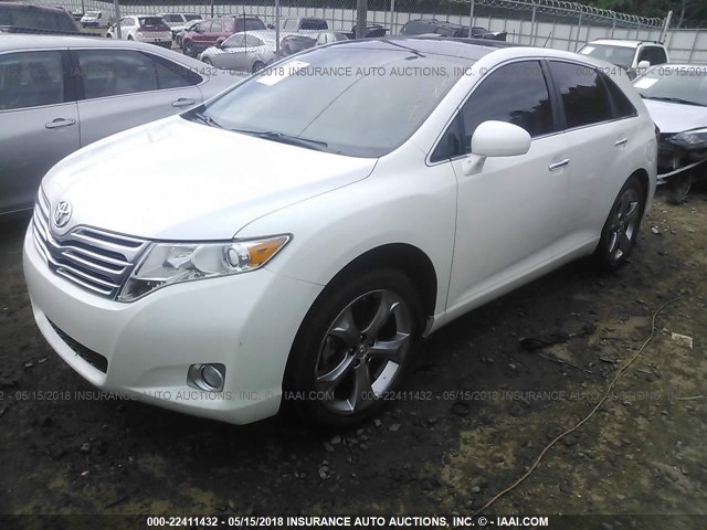 4T3ZK3BB1AU034432 - 2010 TOYOTA VENZA WHITE photo 2