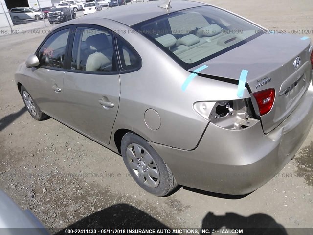 KMHDU46D19U666731 - 2009 HYUNDAI ELANTRA GLS/SE GOLD photo 3